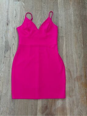 Express Hot Pink Cocktail Dress M | V-Neck